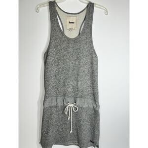 Roots Racerback Sweatshirt Sweater Gray Tank Dress Tie Waist Size Medium